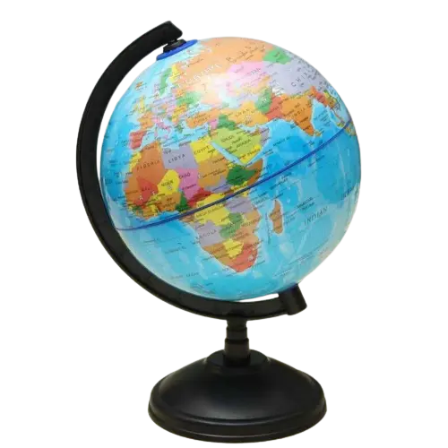World Globe for Kids | Illuminated Educational Globe with Landmarks & Animals