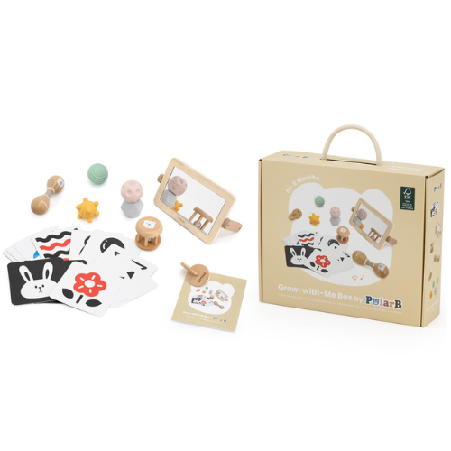 Grow With Me Sensory Seekers Box (0–6 Months) | Newborn Montessori Sensory Toy Set