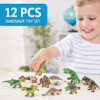 Dinosaur World 12 Pcs Set | Realistic Dinosaur Toys for Kids Educational Play