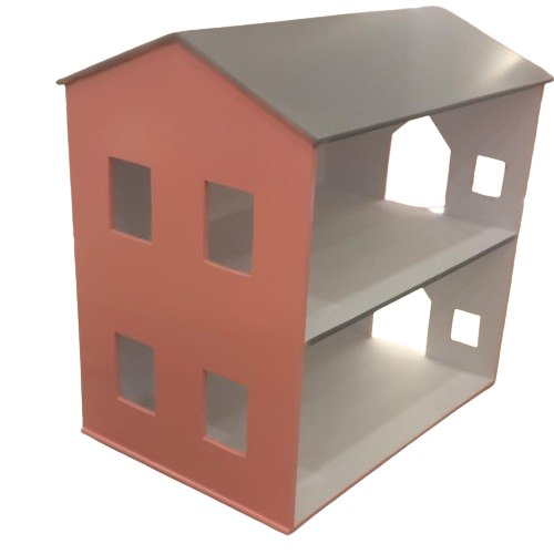 Pink Dream Wooden Dollhouse – Two Story Wooden Play House for Girls