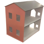 Pink Dream Wooden Dollhouse – Two Story Wooden Play House for Girls