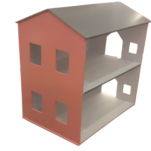 Pink Dream Wooden Dollhouse – Two Story Wooden Play House for Girls
