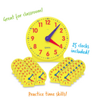 24-Hour Number Line Clock | Educational Teaching Clock for Kids Time Learning STEM Toy