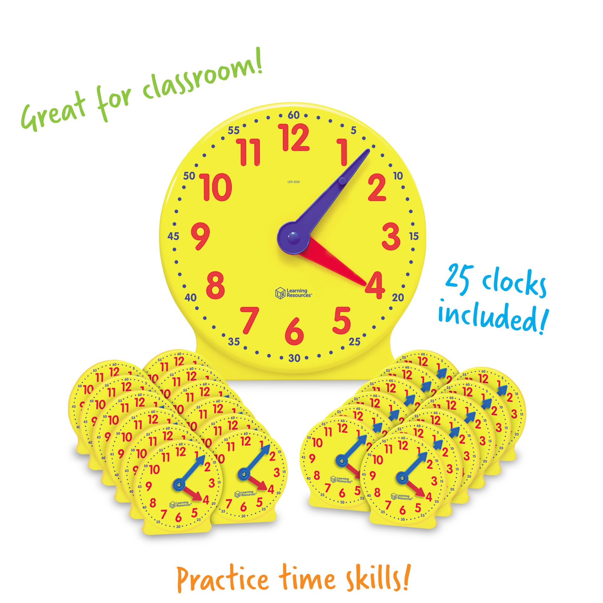 24-Hour Number Line Clock | Educational Teaching Clock for Kids Time Learning STEM Toy