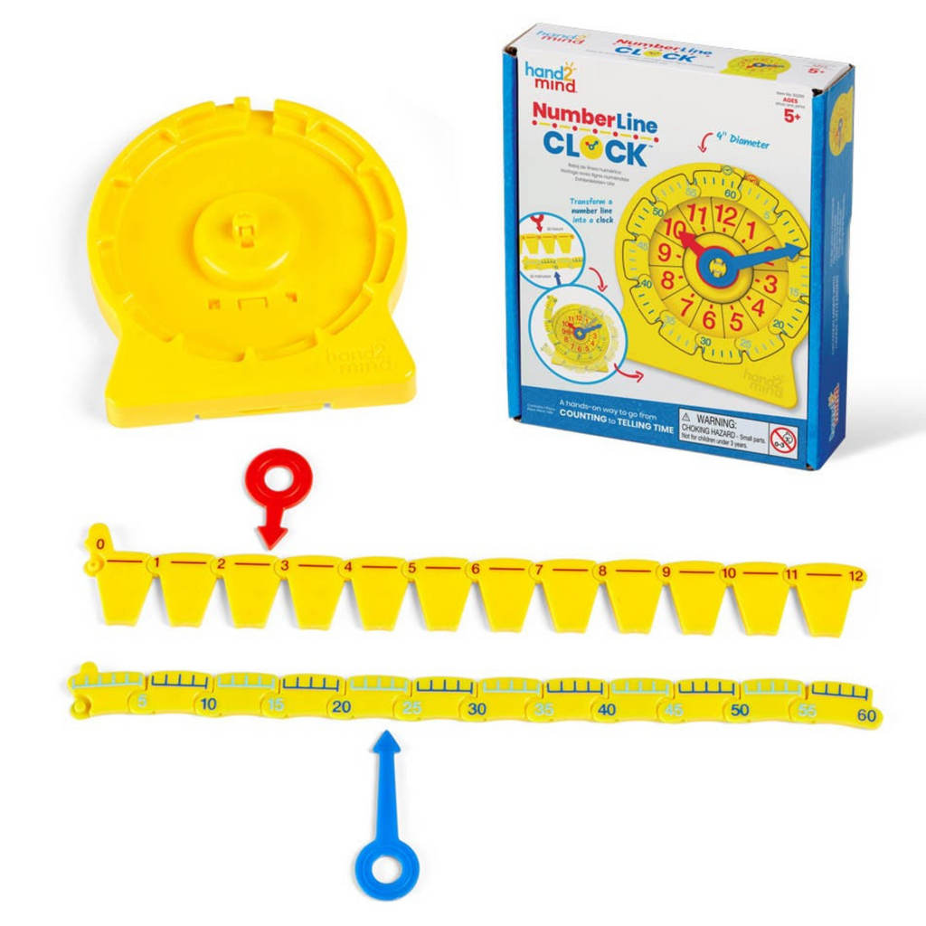 24-Hour Number Line Clock | Educational Teaching Clock for Kids Time Learning STEM Toy