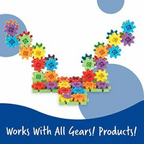 Deluxe Building Set Gears 100+ Pcs | STEM Engineering Construction Toy for Kids