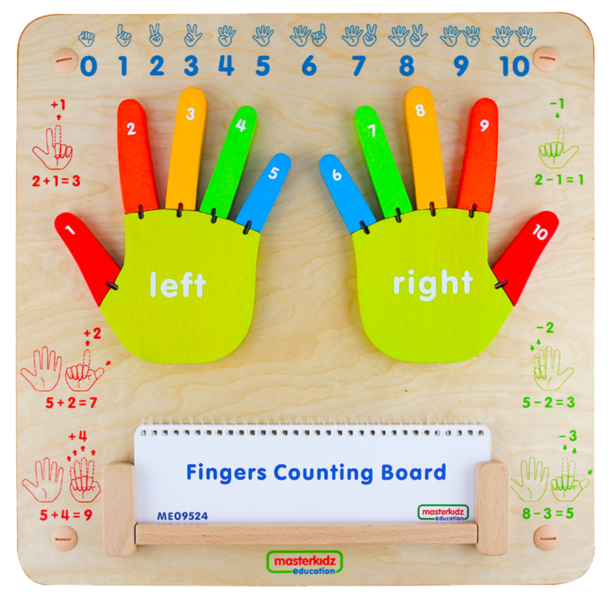 Fingers Counting Board | Educational Math Learning Toy for Kids Counting & Arithmetic STEM Board
