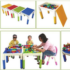LEGO Table for Kids Adjustable Height | Building Block Play Table Ages 3–7