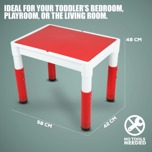 LEGO Table for Kids Adjustable Height | Building Block Play Table Ages 3–7