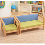 Kids Lounge Sofa Set 3 Pcs | Montessori Wooden Seating Set for Kids