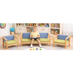 Kids Lounge Sofa Set 3 Pcs | Montessori Wooden Seating Set for Kids