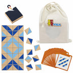 Magnetic Visual Blocks 40 Pcs | Montessori Tangram Puzzle Learning Toy for Kids 3+