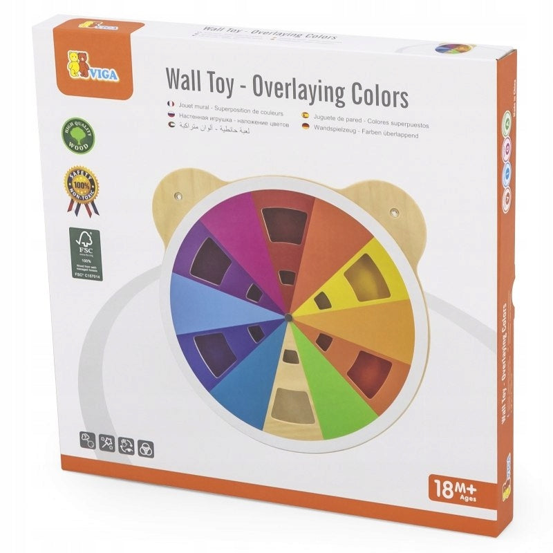 Sensory Overlaying Colors Wall Toy | Montessori Color Mixing Learning Board for Kids 18M+