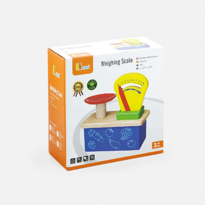Wooden Weighing Scale Toy | Kids Pretend Play Kitchen Baking Learning Set