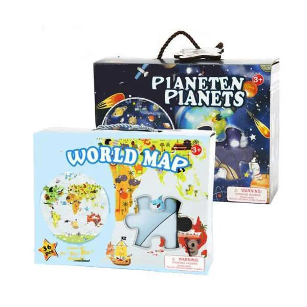 Wooden Jigsaw Puzzle Planet Map | Kids World Geography Learning Puzzle