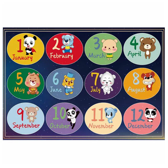 Months of the Year Play Mat Kids | Educational Learning Floor Mat