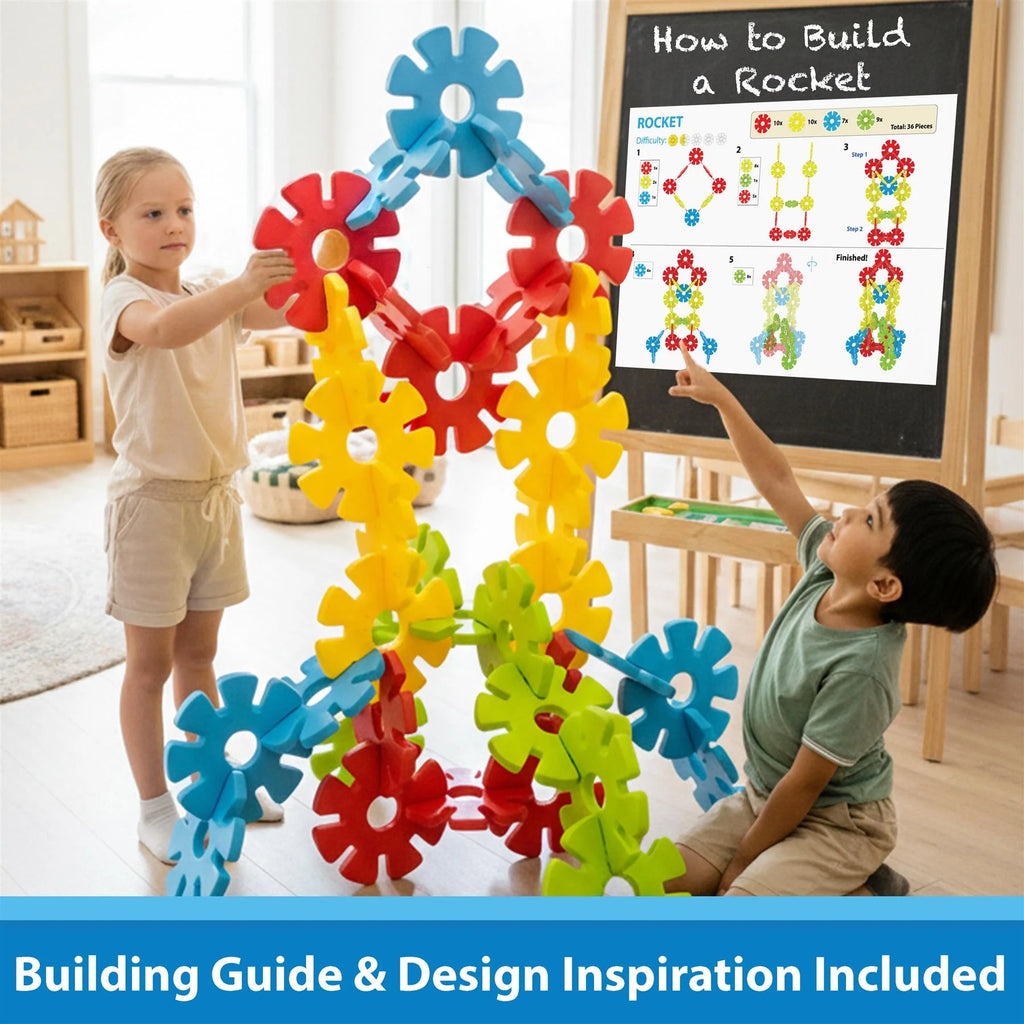 Brain Flakes 25 Piece Set | Jumbo STEM Building Toy for Kids