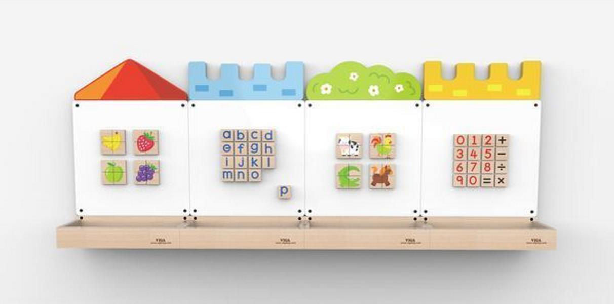 Magnetic Dry Erase White Board Set | Montessori Learning Wall Toy for Kids 3+