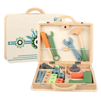 Portable Wooden Tool Box for Kids | DIY Build & Play Construction Toy Set