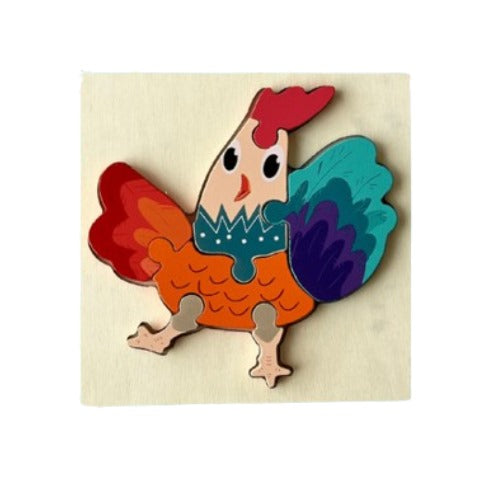Wooden Puzzles Martin Set of 12 | Kids Educational Animal & Vehicle Puzzle Toy