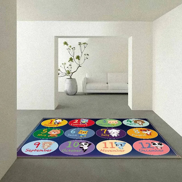 Months of the Year Play Mat Kids | Educational Learning Floor Mat