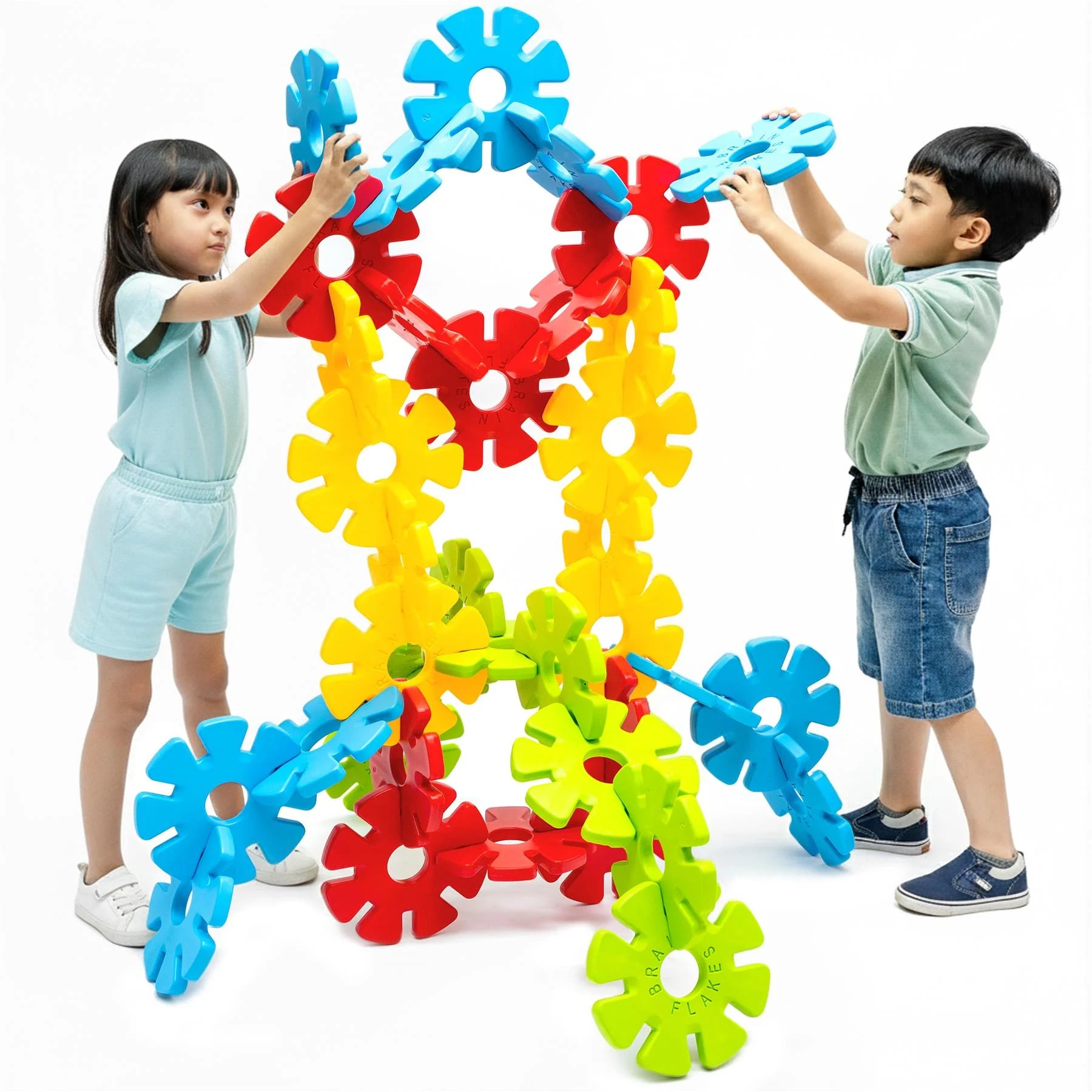 Brain Flakes 25 Piece Set | Jumbo STEM Building Toy for Kids