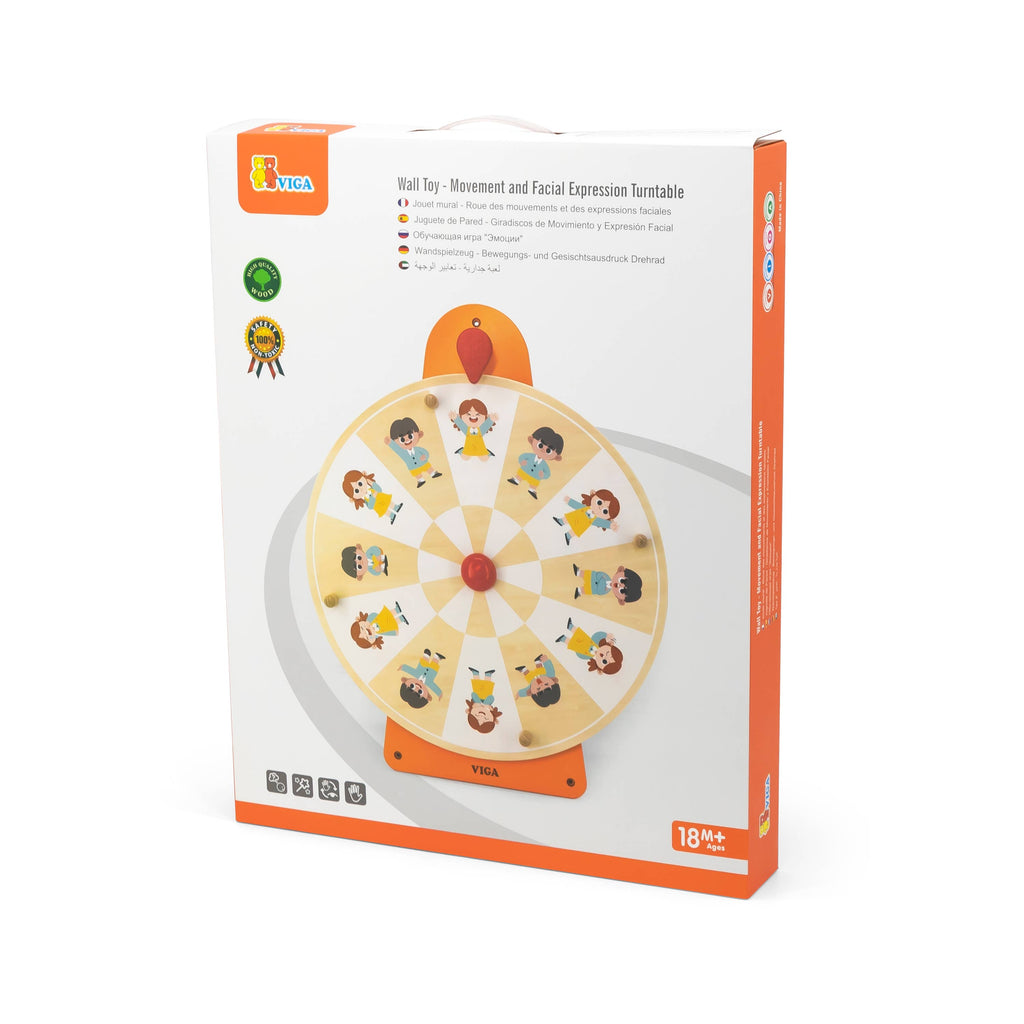 Wooden Wall Movement & Facial Expressions | Montessori Emotion Learning Toy 18M+
