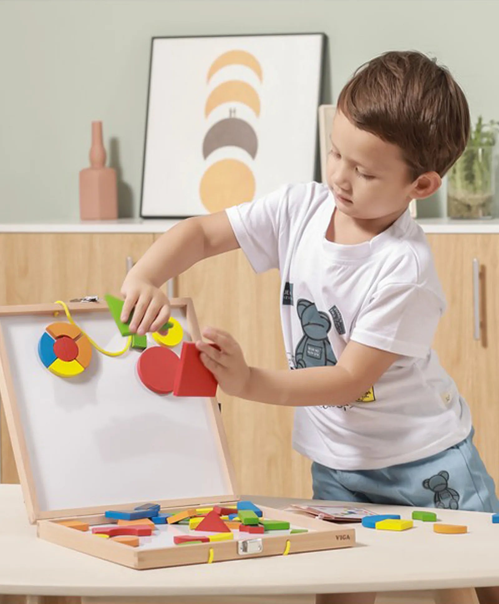 Magnetic Blocks for Kids | 42 PCS Educational STEM Building Toy Set with Pattern Cards