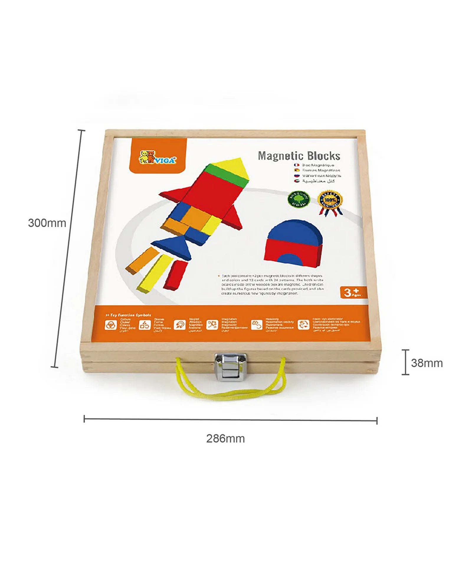 Magnetic Blocks for Kids | 42 PCS Educational STEM Building Toy Set with Pattern Cards