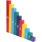Wooden Colored Number Rods Montessori | Kids Math Matching Teaching Aid