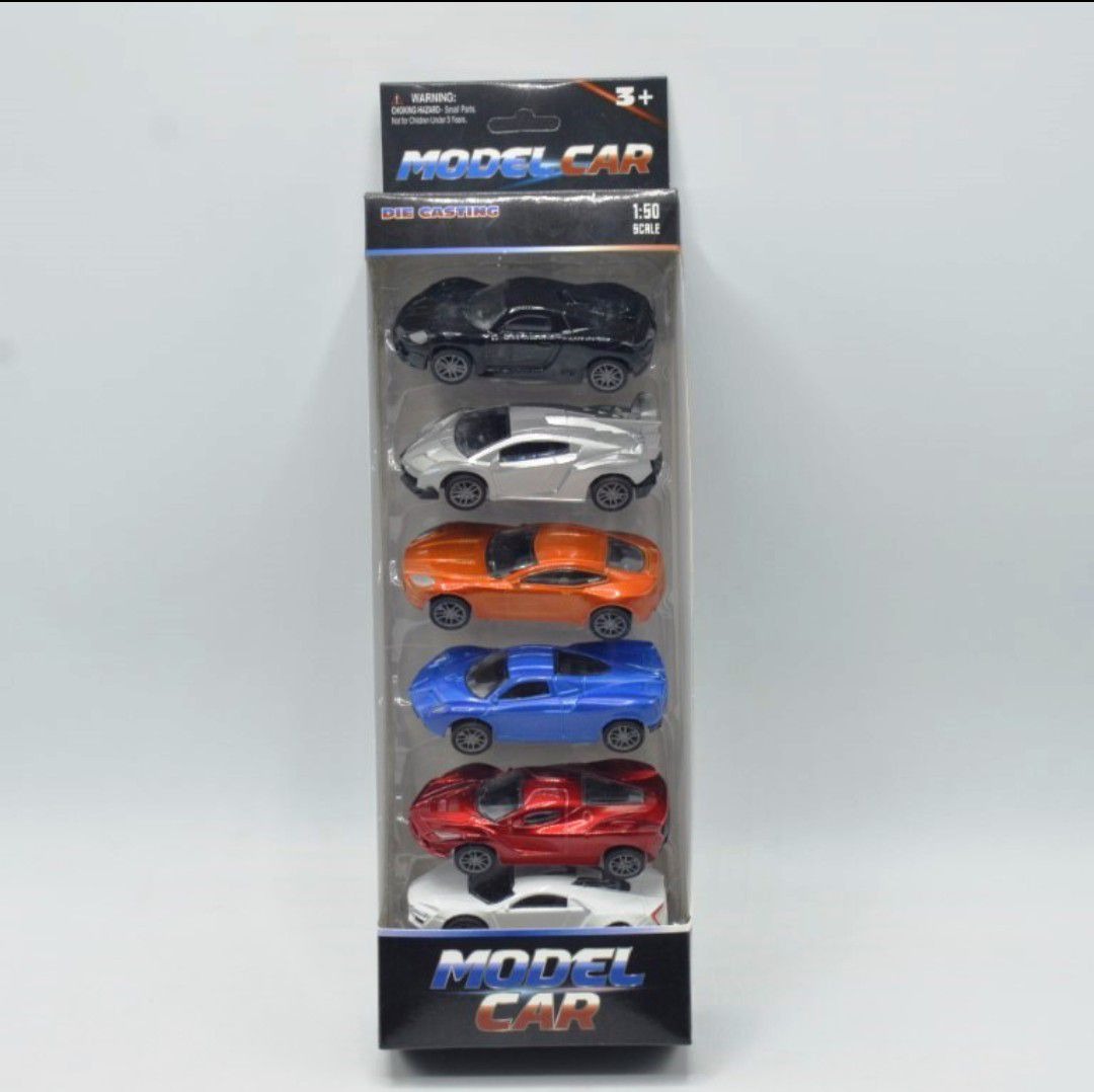 Pull Back Diecast Racing Cars Set of 6 | Kids Racing Toy Cars 3+ Years