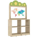 Haya Storage Shelf With Clear Drawing | Kids Wooden Bookcase Organizer