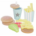 Wooden French Fries Set Meal Toy | Kids Pretend Play Fast Food KFC Box Set