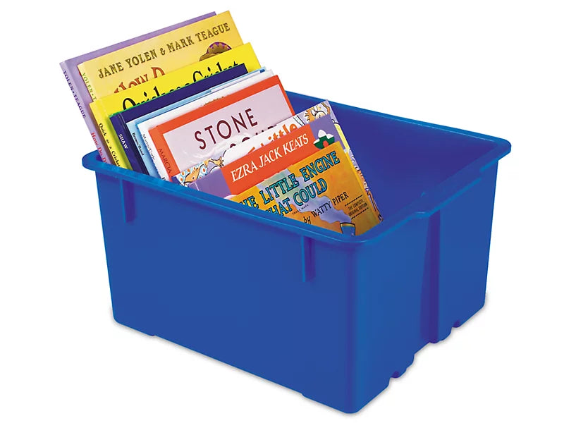 Heavy Duty Storage Bin | Kids Classroom Plastic Storage Organizer Box