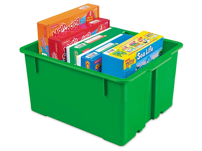 Heavy Duty Storage Bin | Kids Classroom Plastic Storage Organizer Box