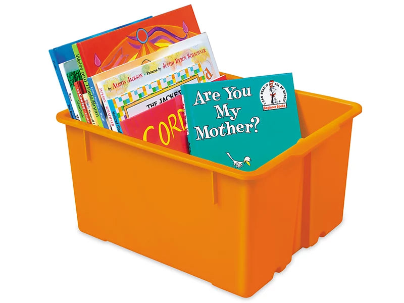 Heavy Duty Storage Bin | Kids Classroom Plastic Storage Organizer Box