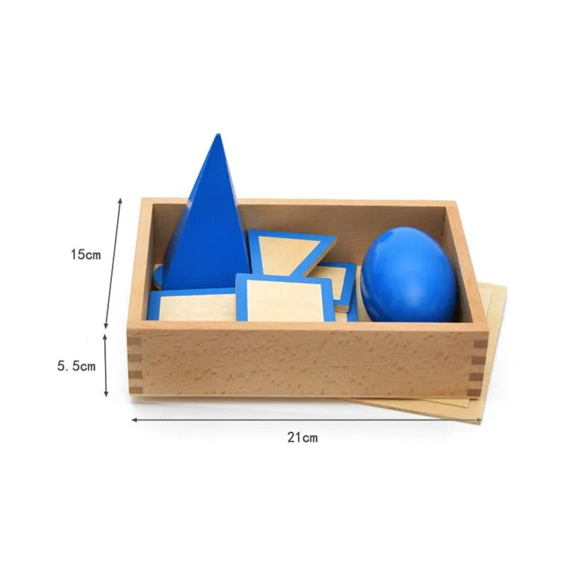 Wooden Montessori Geometry Set | 3D Shapes Learning Toy for Preschool Kids