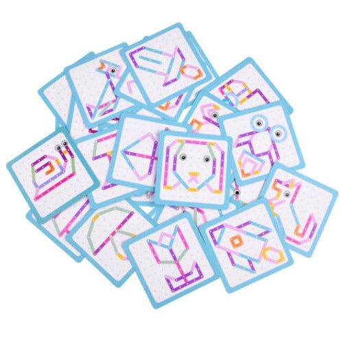 Large Nail Board Puzzle | Kids 2-in-1 Wooden Pattern Drawing Learning Toy