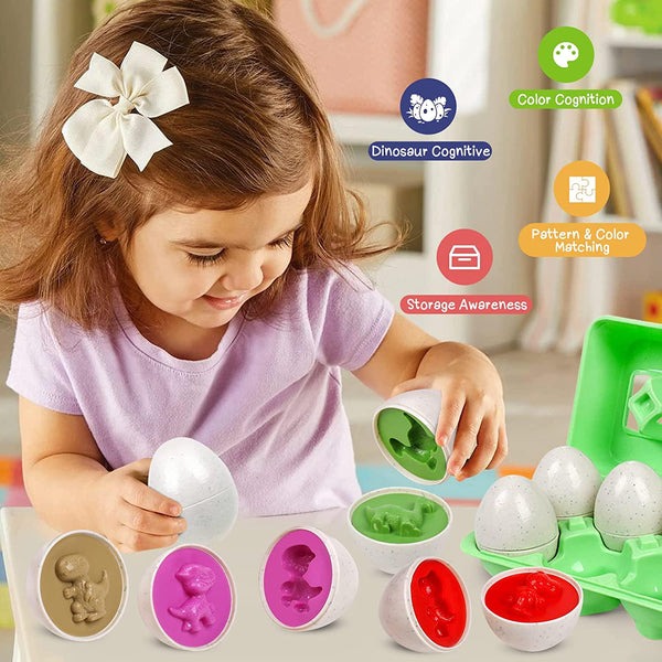 Matching Eggs 12 Pcs for Kids | Shape & Color Sorting Educational Toy Set