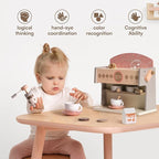 Wooden Coffee Maker Toy for Kids | Pretend Play Coffee Machine Set with Cup & Accessories