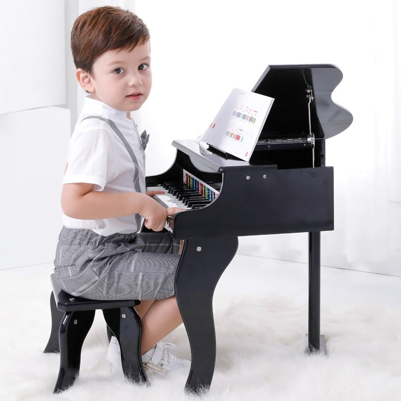 Wooden Kids Piano with Seat | 30 Key Educational Musical Instrument (4 Colors)