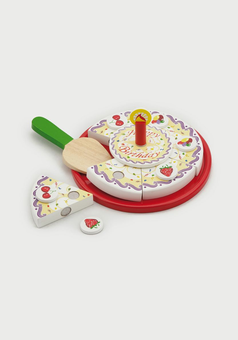 Wooden Happy Birthday Cake Toy Kids | Pretend Play Party Set