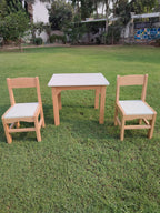 Toddler Chairs & Table Set | Solid Beachwood Kids Furniture Set for Ages 1–5