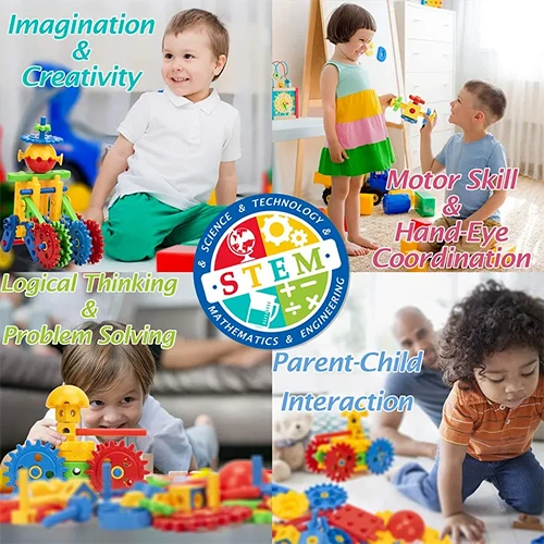 Cossy Engineering Blocks for Kids 102 Pcs | STEM Educational Building Toy Set