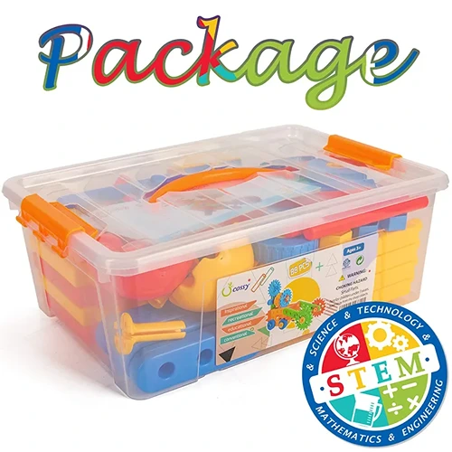Cossy Engineering Blocks for Kids 102 Pcs | STEM Educational Building Toy Set