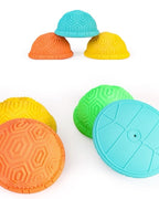 Tortoise Balance Pods 8 PCS | Inflatable Kids Sensory Wobble Stepping Stones Set