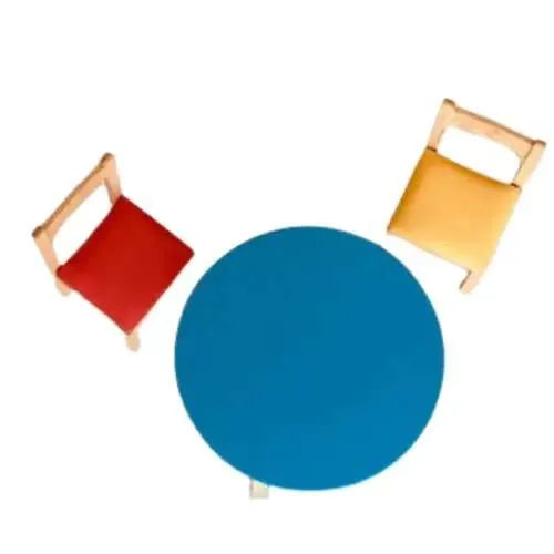 Kids Leather Chairs & Table Set | Candy Color School Furniture for Classroom