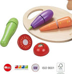 Wooden Cutting Vegetables Set Kids | Pretend Play Kitchen Cutting Toy