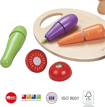 Wooden Cutting Vegetables Set Kids | Pretend Play Kitchen Cutting Toy