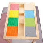 Rectangular Lego Table with 4 Lego Sets | Kids Building Activity Play Table